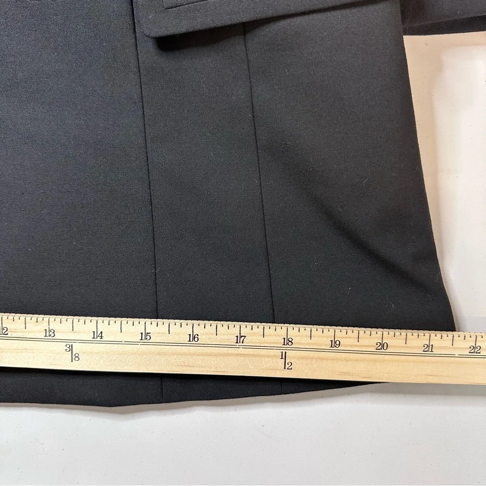 Gianni Bini Blazer Jacket Sz 6 Black One Button Contrast‎ Lining Career Business